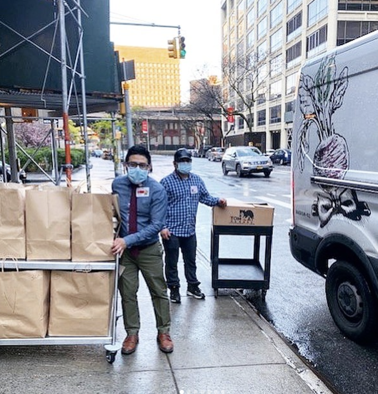 Deborah Miller catering delivering meals to NYC frontline workers