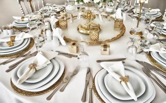 Placesetting for catered event