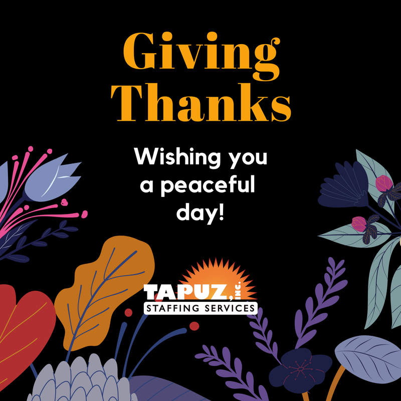 Thanksgiving Post from Tapuz, Inc. with leaves