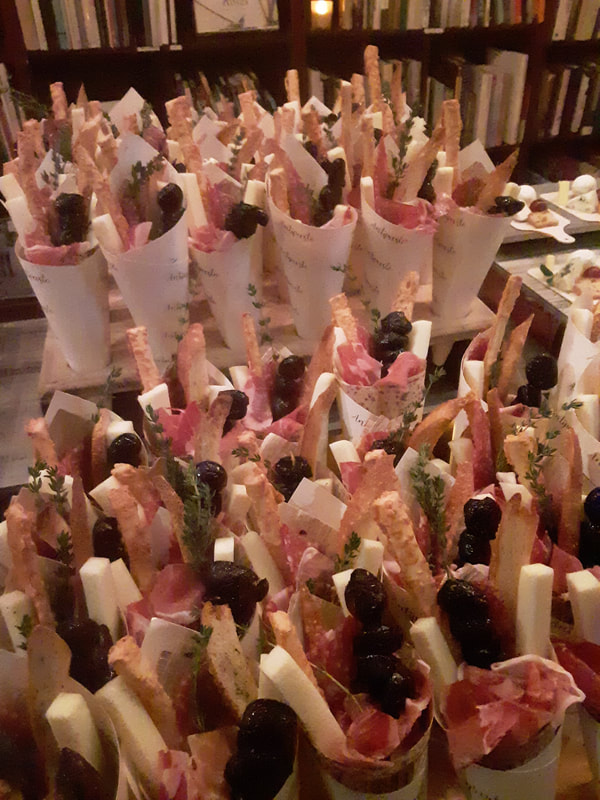 Stationary hors d'oeuvres by Elegant Affairs at New York City event,
