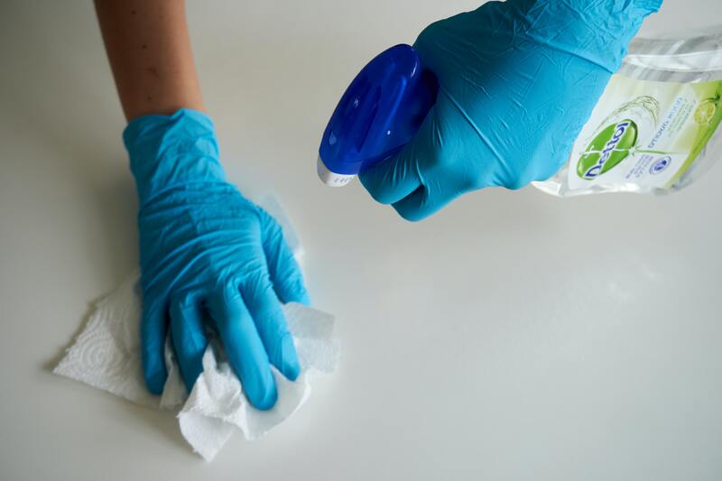 Tapuz, Inc. Cleaning Hands in Gloves