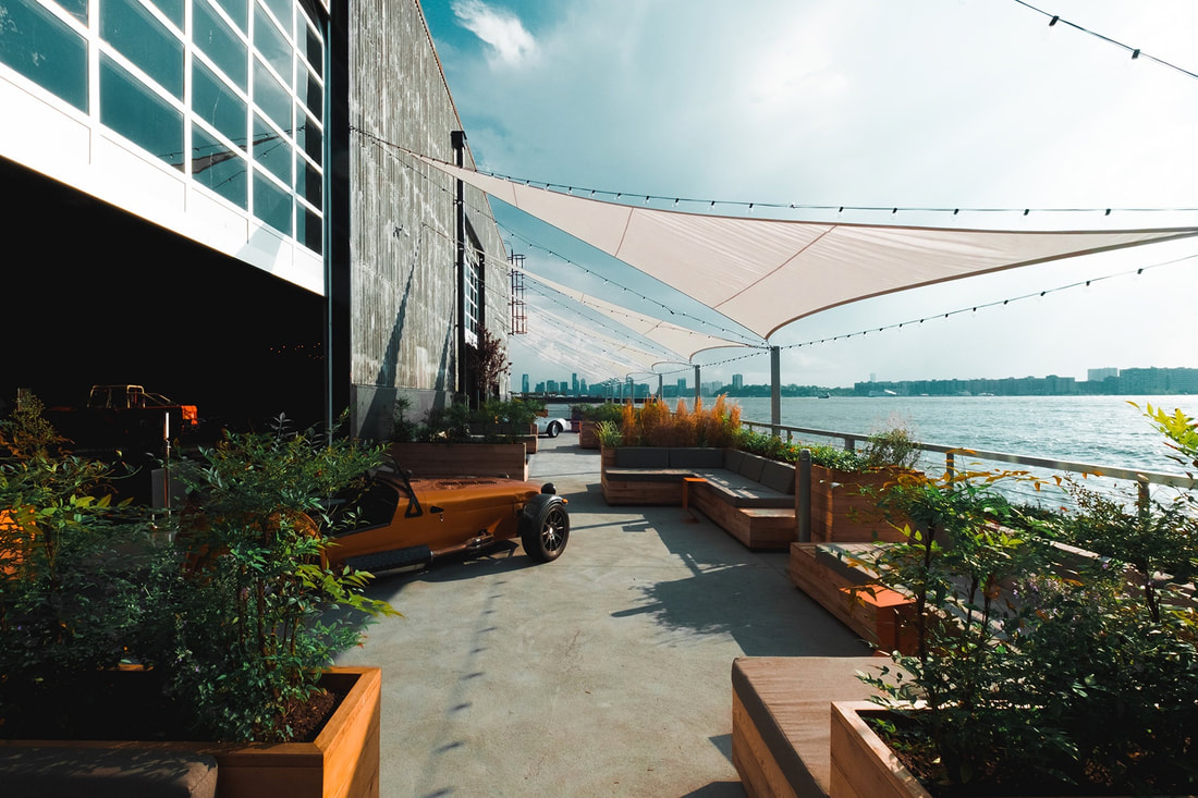 new york city manhattan outdoor event space next to river